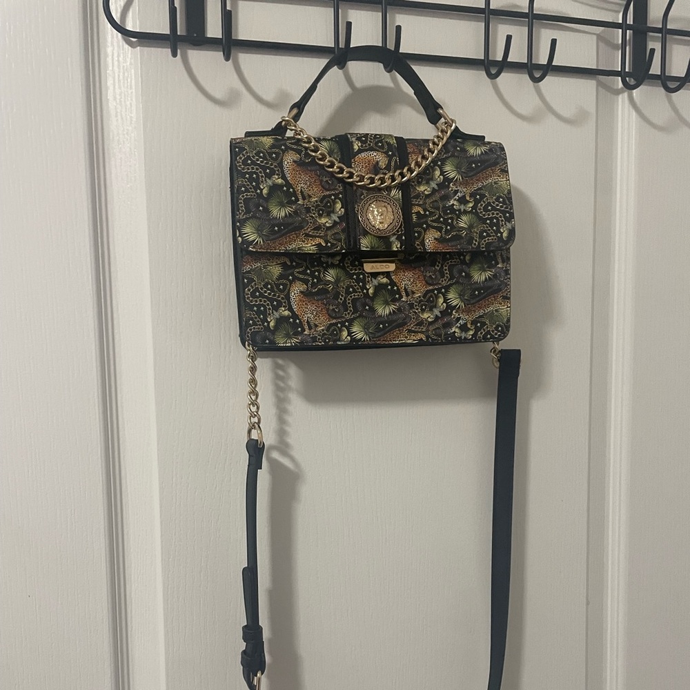 Never used Aldo jungle animal print chain cross body bag